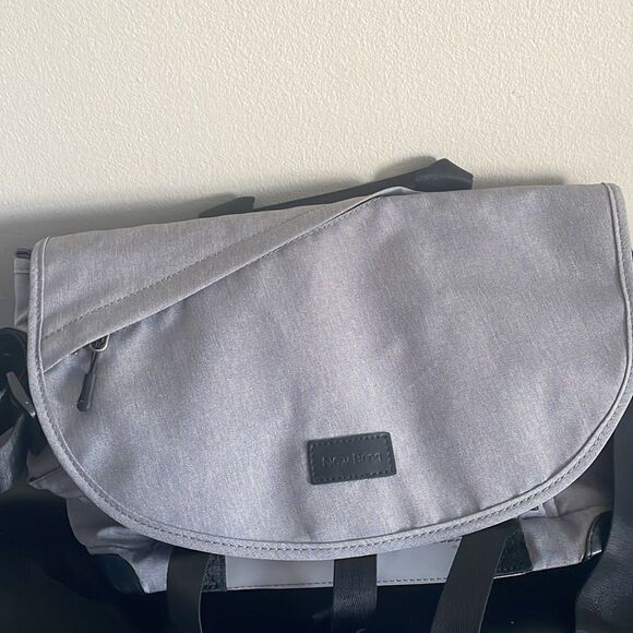 Laptop bag bring unisex multi compartment messanger bag grey college bag EUC - Picture 3 of 12